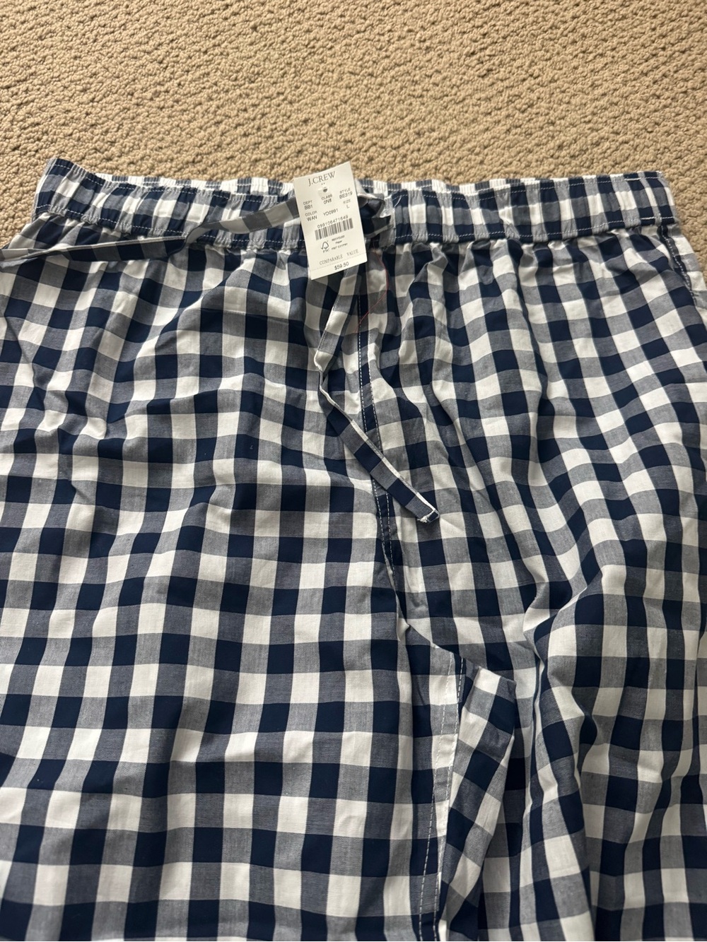 NWT Mens pajama bottoms size large Jcrew